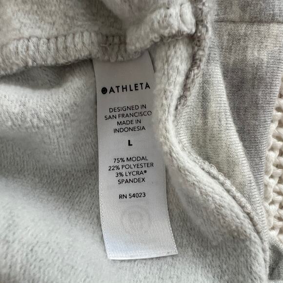 ATHLETA Studio To Street Print Sweatshirt Serene Grey Heather Size L - Picture 9 of 12